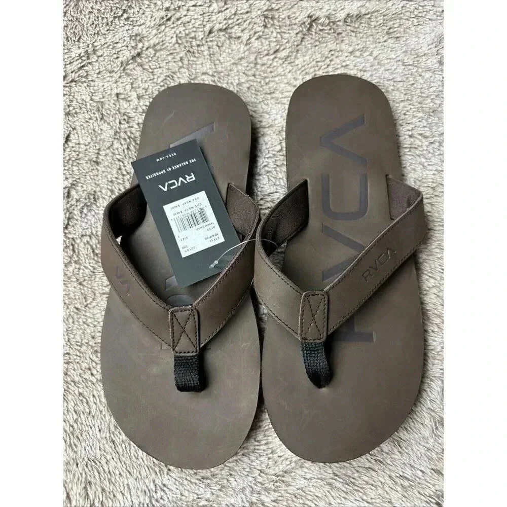 RVCA Mens VA Sport Federal Sandals - Dark Brown Size 9